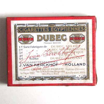 Dubec, Cigarettes Egyptiennes, J. Van Kerckhof