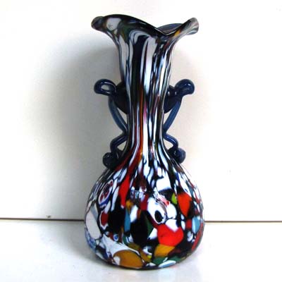 alte Vase, Glas, Millefiori, Murano