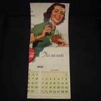 Coca Cola, Kalenderblatt, 1955