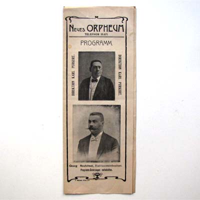 Neues Orpheum, Programmheft, Wien, 1907