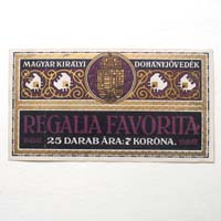 Cigaretten-Label, Regalia Favorita, Ungarn, um 1910
