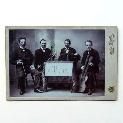 D'Wiedner, alte Fotografie, Musikgruppe, um 1910