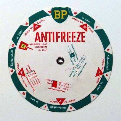 BP Antifreeze, Werbe-Scheibe