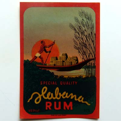 Habana Rum, altes Etikett