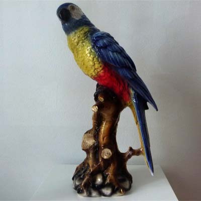 Keramikfigur, Papagei, keine Marke