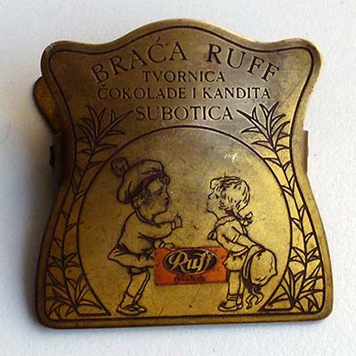 Braca Ruff, Schokolade, Papierhalter, um 1910