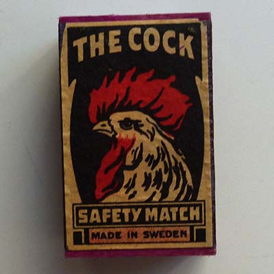 The Cock - Safety Matches, Streichholzschachtel