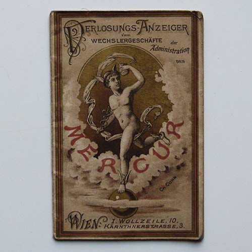 Verlosungs-Anzeiger, Mercur Wien Wollzeile, 1885