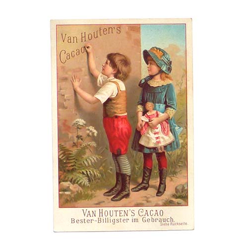 Van Houten's Cacao, Werbeblatt, um 1900