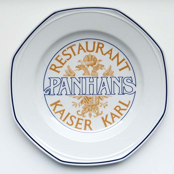 Panhans, Restaurant Kaiser Karl, Teller, Porzellan