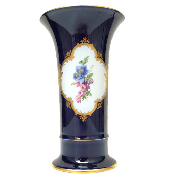 Vase, handbemalt, Kaiser Scharffeuer Kobalt