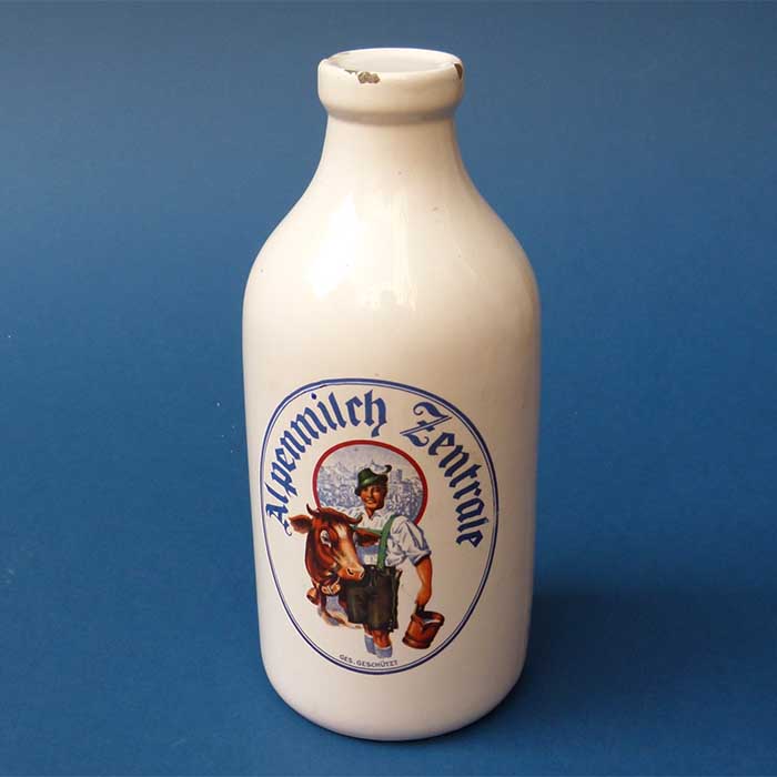 Milchflasche, Alpenmilch Zentral, Dekoration