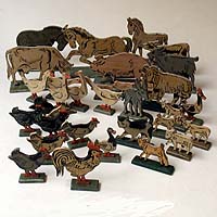 Tierfiguren aus Holz für Bauernhof, Holz-Spielzeug