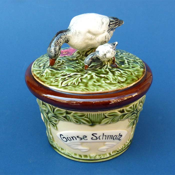 Gänse Schmalz, Keramik-Topf, um 1920