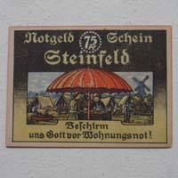 Notgeld, Steinfeld, Beschirm uns Gott, 1921 