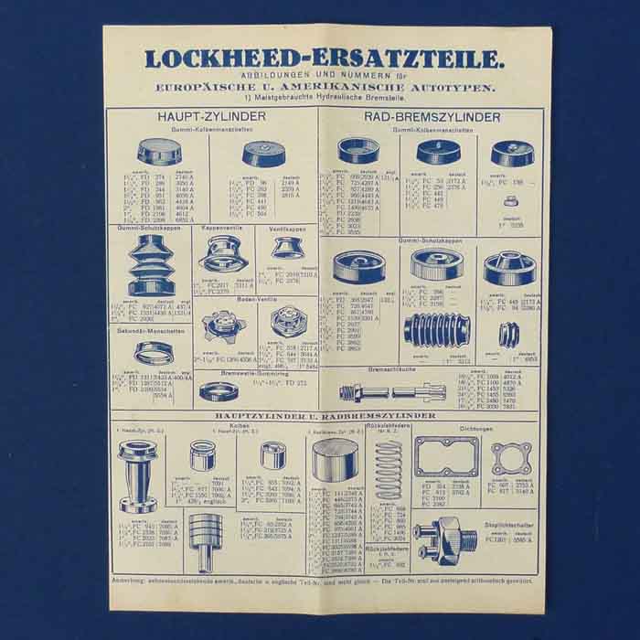 Prospektblatt, Hydraulische Bremsen, 50er Jahre