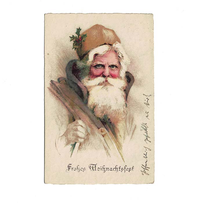 Frohe Weihnachten, Weihnachtsmann, Wunschkarte