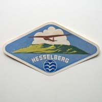 Hesselberg, Segelflugzeug, Label / Aufkleber