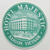 Hotel Majestic, Saigon, Vietnam, Hotel-Label