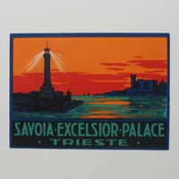 Savoia Excelsior Palace, Trieste, Italien, Label