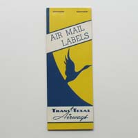 Trans-Texas, Air Mail Labels, kl. Booklet