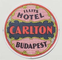 Illits Hotel Carlton, Budapest, Ungarn, Hotel-Label