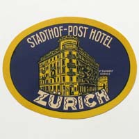 Hotel Stadthof-Post, Zürich, Schweiz, Hotel-Label