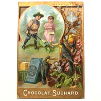 Chocolat Suchard, Werbekarte / Reklamebild