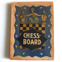 Chess-Board, Schachtel, sehr schönes Art Déco