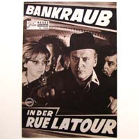 Bankraub in der Rue Latour, Filmprogramm