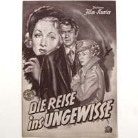 Die Reise ins Ungewisse, Marlene Dietrich, Filmprogramm