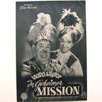 Laurel & Hardy in geheimer Mission, Filmprogramm