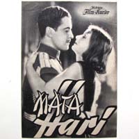 Mata Hari, Greta Garbo, Filmprogramm