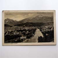 Innsbruck mit Serles und Nockspitze, Ansichtskarte