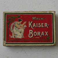Kaiser-Borax, Schachtel, schöner Jugendstil