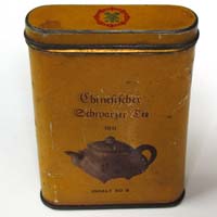 Old rare tin for Chinese black tin in upright format
