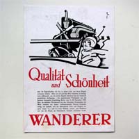 Wanderer, alte Werbegrafik, 1929