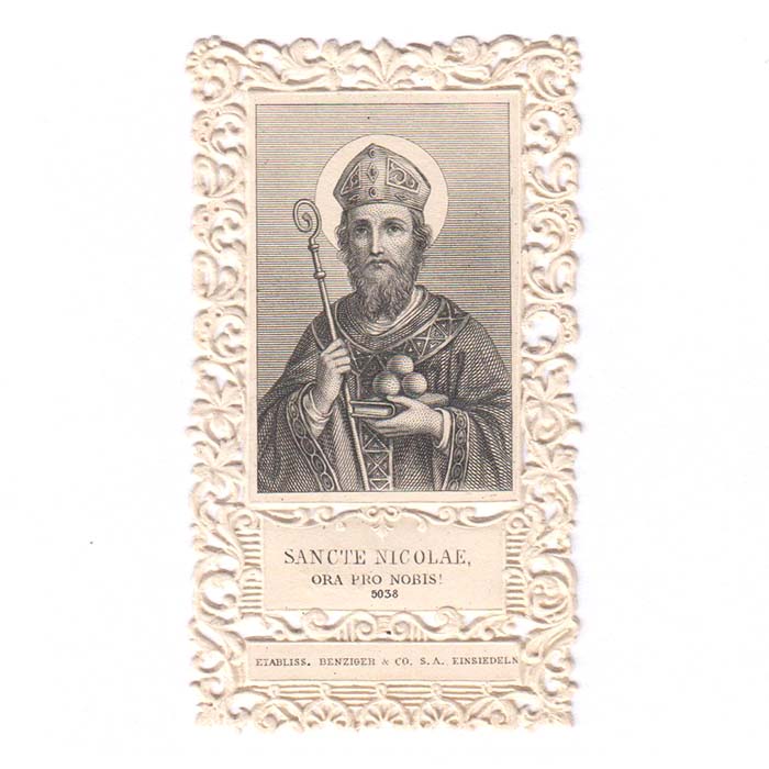 Heilige Nikolaus - Sancte Nicolae, Heiligenbildchen