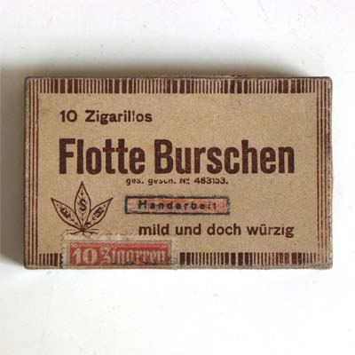 Flotte burschen, Zigarillos, Schachtel