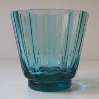 Glasvase, geschliffenes Glas, Art Déco