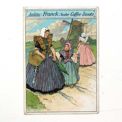 Aechter Franck Caffee-Zusatz, Werbekarte / Reklamebild