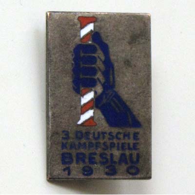 3. Deutsche Kampfspiele, Breslau, 1930, Abzeichen
