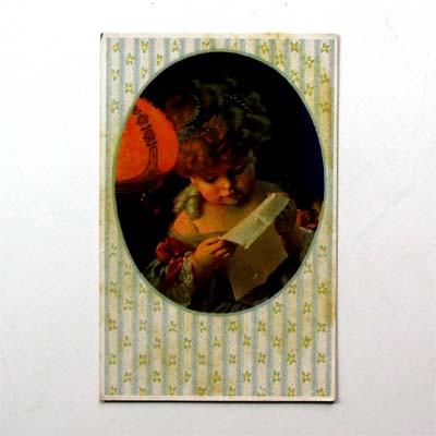 Lesendes Kind, alte Ansichtskarte, M. Munk