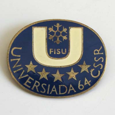 Universiade 1964 in der CSSR, alte Anstecknadel