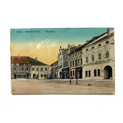 Walachisch Meseritsch, Ringplatz, alte Ansichtskarte