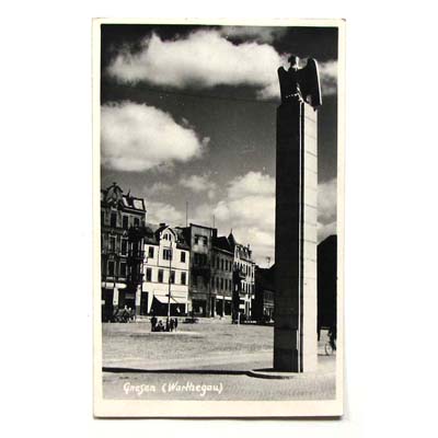 NS-Siegessäule in Gnesen / Gniezno, alte AK