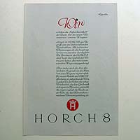 Horch, Werbegrafik, 1928