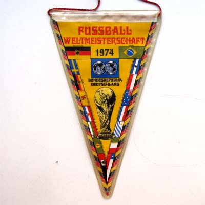 Weltmeisterschaft 1974, alter Fußball - Wimpel