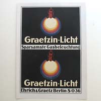 Graetzin-Licht, Gasbeleuchtung, 1918  