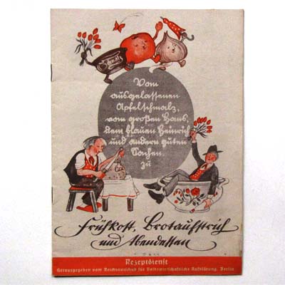 Frühkost, Brotaufstrich, Rezeptdienst, 1940er